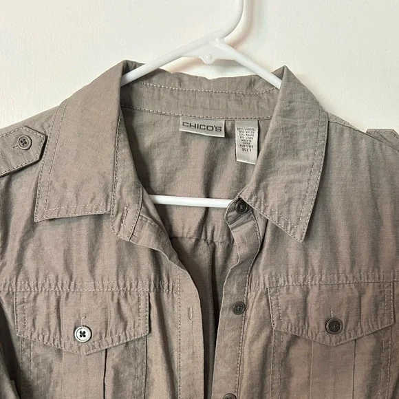 Chico's Brown Utility Jacket - Picture 2 of 4